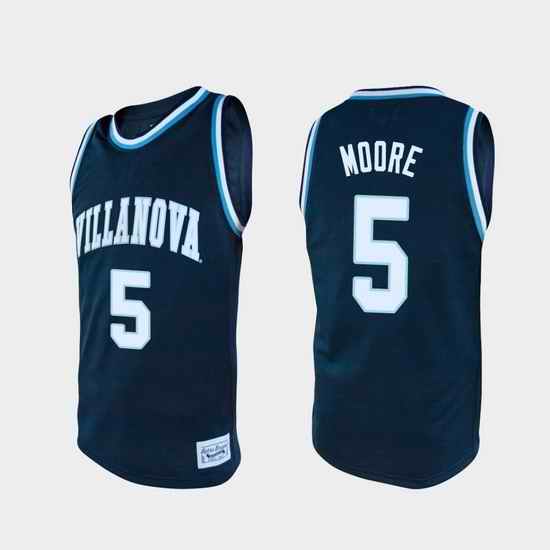 Men Villanova Wildcats Justin Moore Alumni Navy College Baketball Jersey